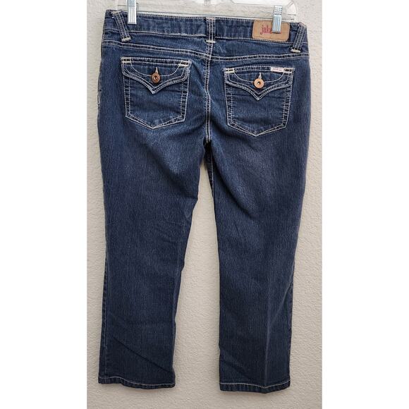 Jake Jeans Dark Blue Bella Flap Pockets Cropped Jeans 9 Juniors Lightweight Soft - Picture 2 of 4